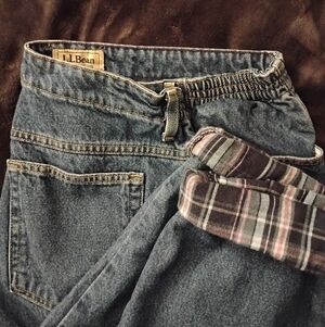 Vintage LL Bean Flannel Lined Jeans